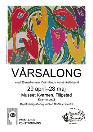 Affisch vårsalong 2023 med verk av Siv Björkdahl-Jonsson